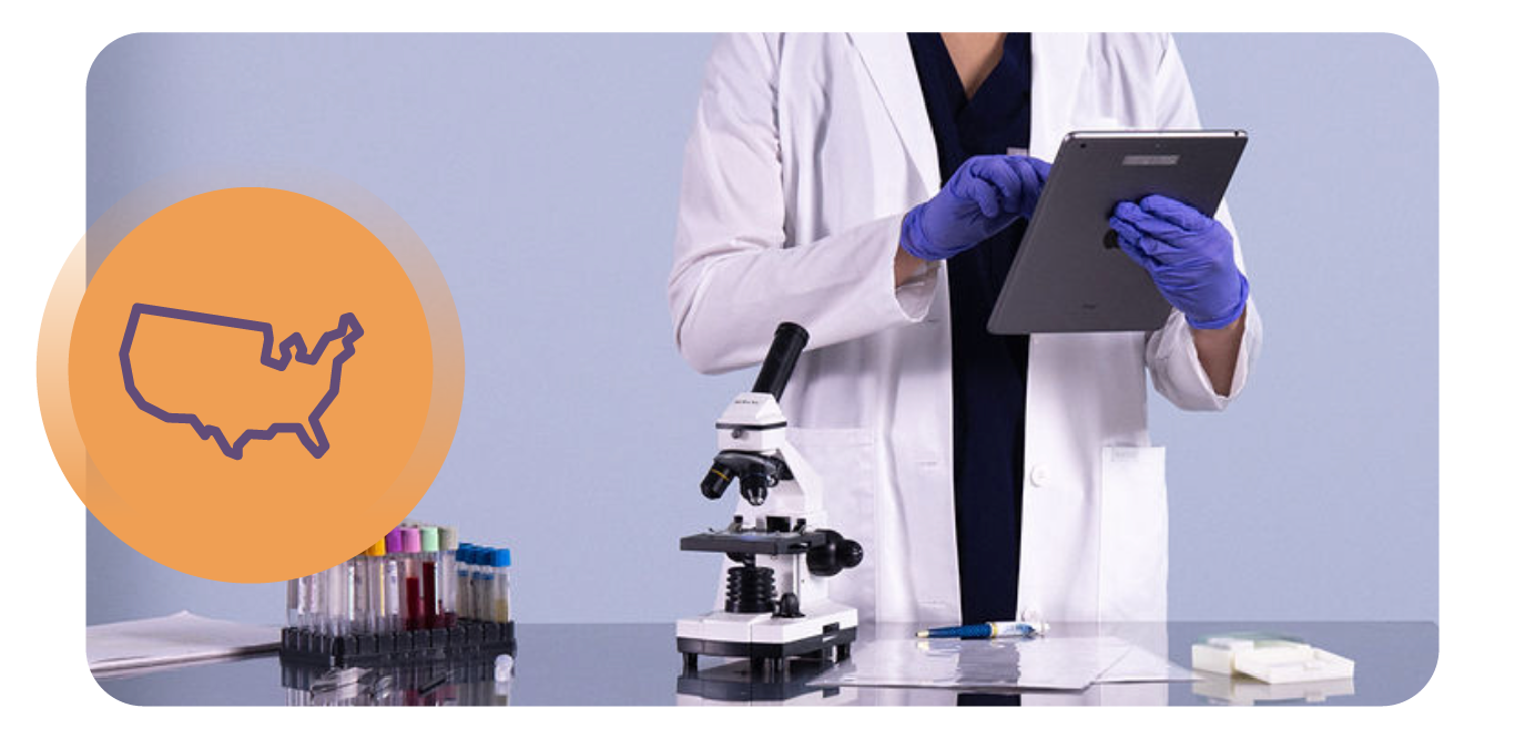 laboratory professional with clipboard
