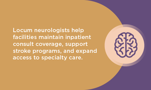 graphic explaining the value of locum neurologists