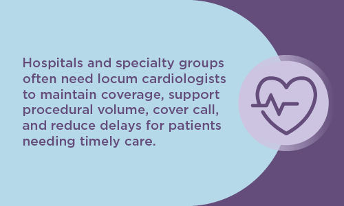 graphic describing the value of locum cardiologists