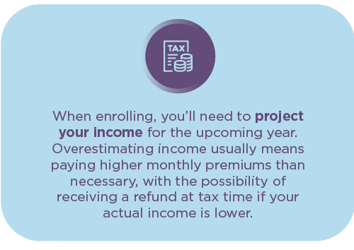 graphic explaining that locum physicians will need to project next year's income when enrolling for the ACA