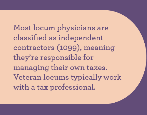 graphic explaining that most locum doctors are considered independent contractors