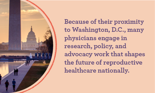 picture of Washington DC explaining why it's a good place to work for ob gyns