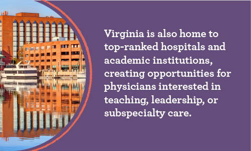 picture of Virginia explaining why it's a good place to work for ob gyns