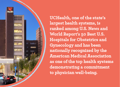 picture of UC Health in Colorado explaining why it's a good place to work for ob gyns