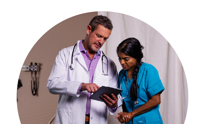 medical oncologist and colleague