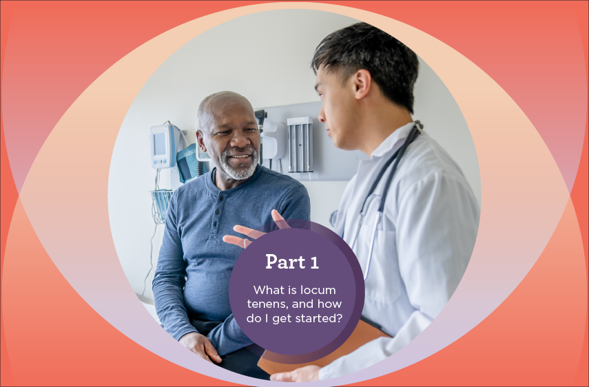 Doctor with a patient in an exam room