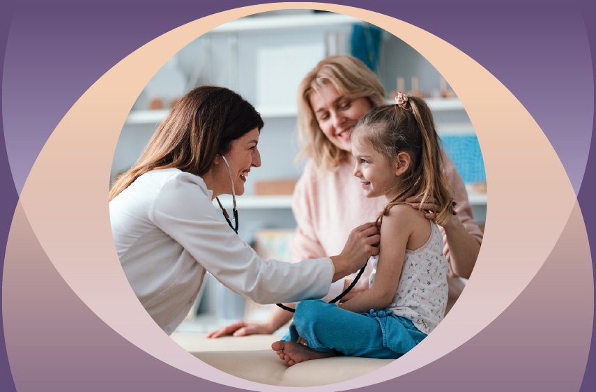 physician assistant treating juvenile patient