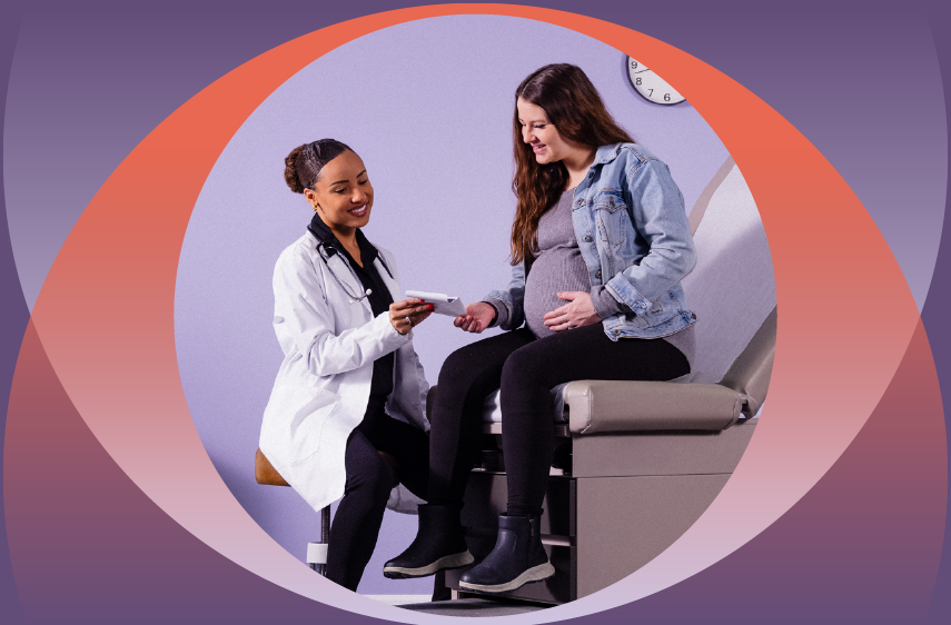 physician assitant with pregnant patient