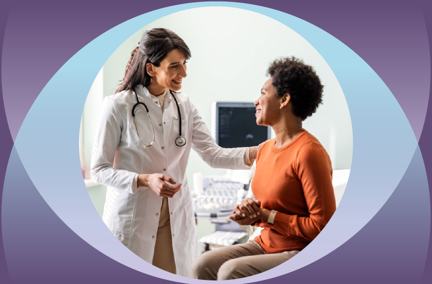 NP speaking with patient