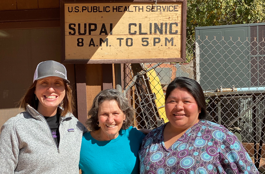 picture of Dr Kramer, her recruiter, and nurse