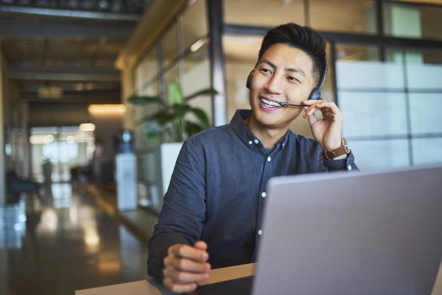 locum tenens sales rep on phone
