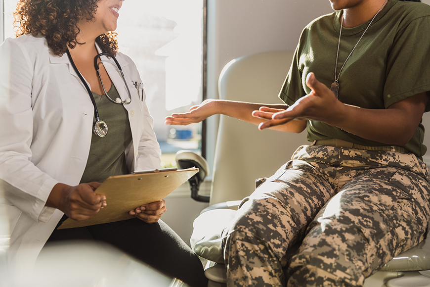 locums physician treating patient at VA