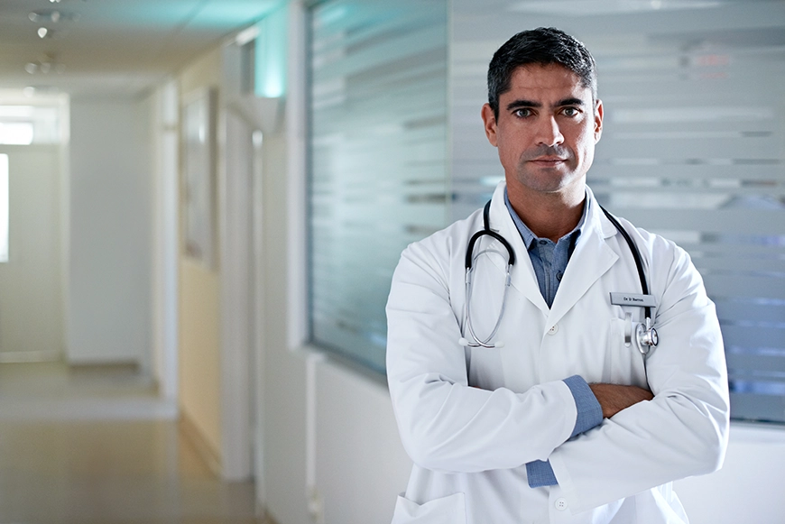 Picture of physician in hospital