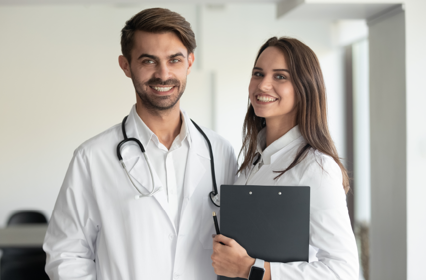 Picture of two smiling doctors