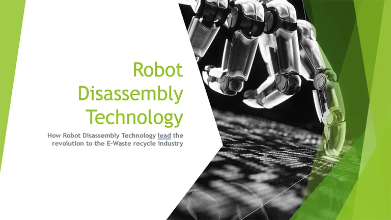 Toyoshima Green Tech - White paper - Robot Disassembly Technology