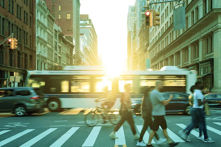 New York is a walkable city with public transportation options