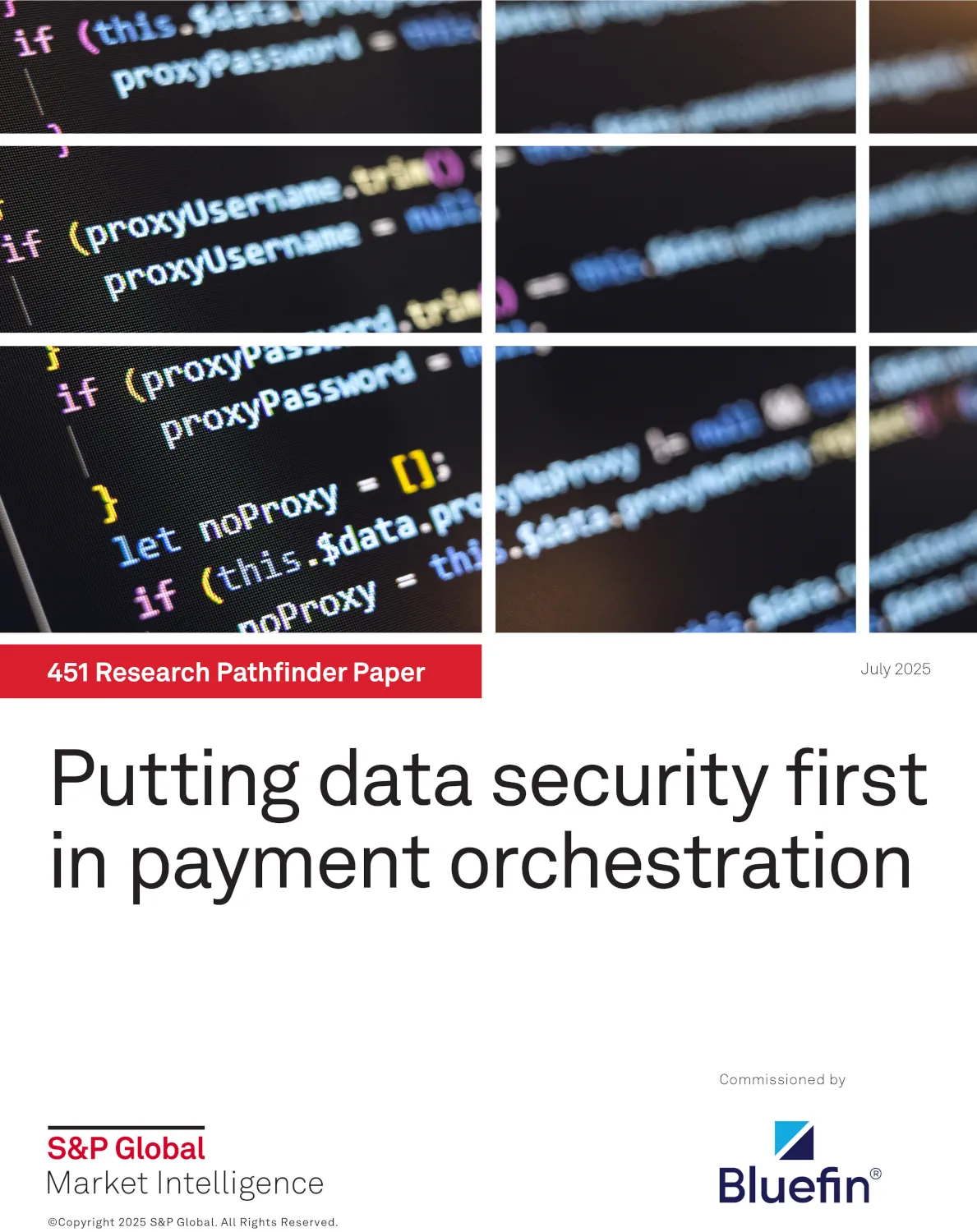 Cover page with title Putting data security first in payment orchestration