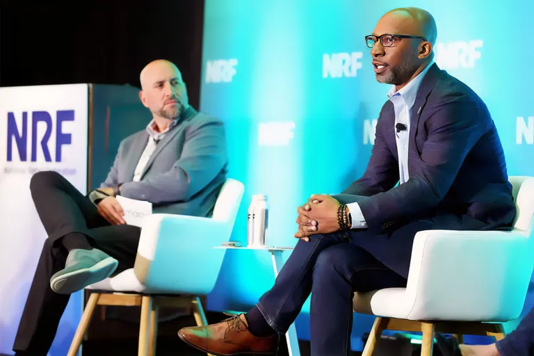 On stage at NRF PROTECT