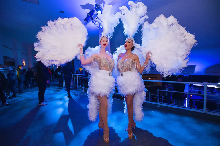Costumed dancers at Retail's Big Concert