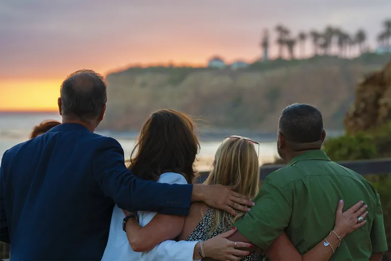 Attendees enjoying a sunset at NRF Nexus