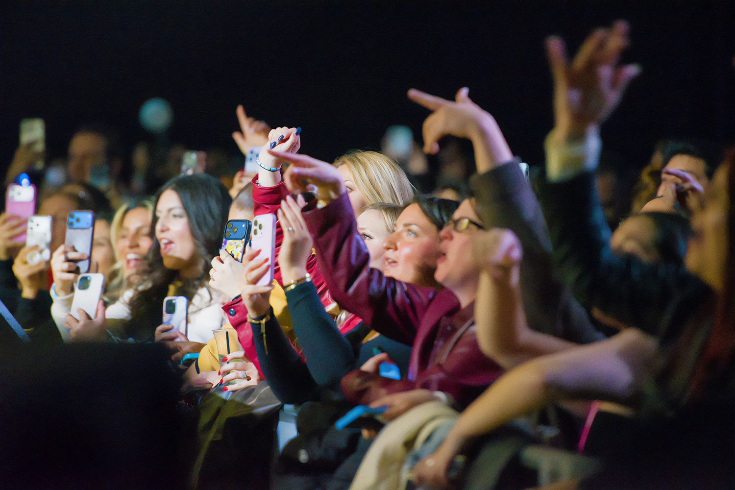 The audience watching Joe Jonas perform at Retail's Big Concert