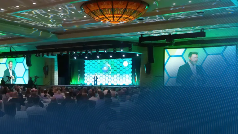 On stage at NRF PROTECT