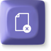 Service contract guarantee icon on purple background representing no-lock-in agreement terms.
