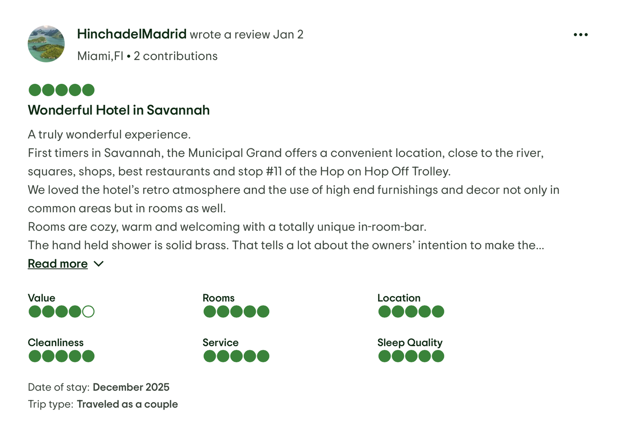 Municipal Grand Hotel, Savannah, GA. 5 Star review for Municipal Grand Savannah