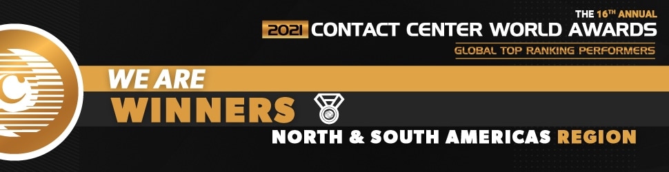 Convoso wins Silver for tech award from Contact Center World Oct 2021 - banner