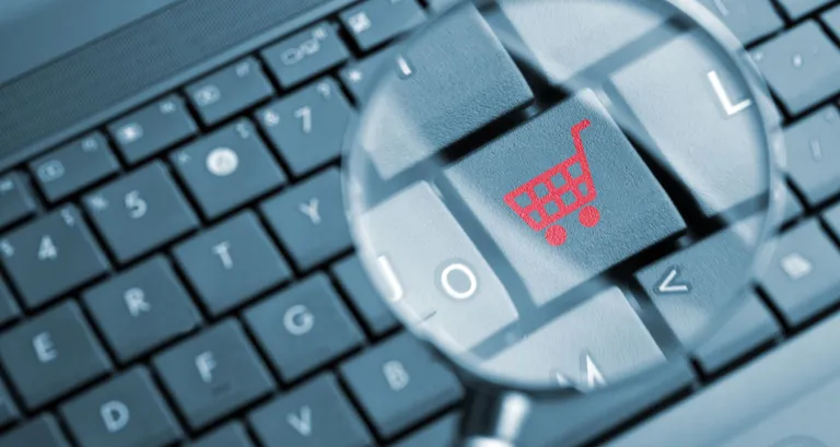 Picture displaying a magnifying glass and keyboard