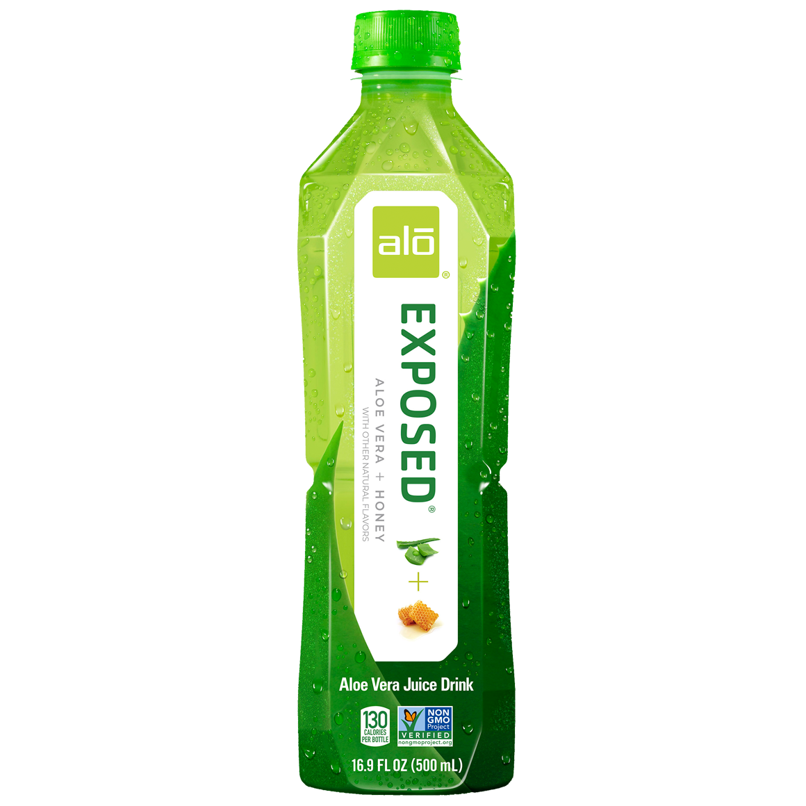ALO® Exposed Aloe Vera Infused Beverage – Original Flavor with Honey - 16.9 oz Bottles (12-Pack)