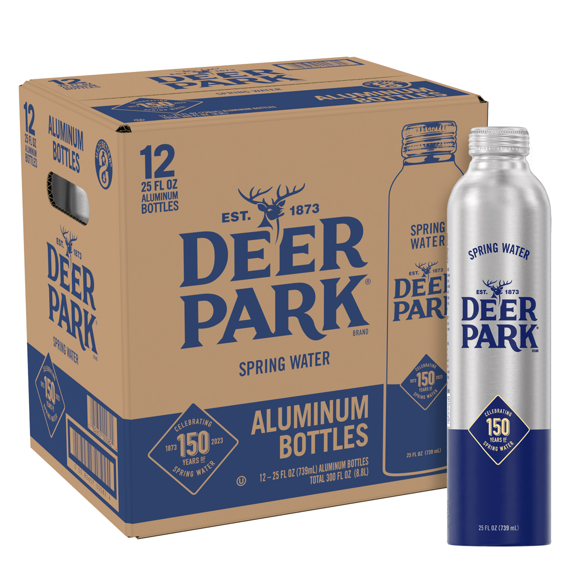 Deer Park® Spring Water Aluminum Bottle 25 fl oz (12 Pack)