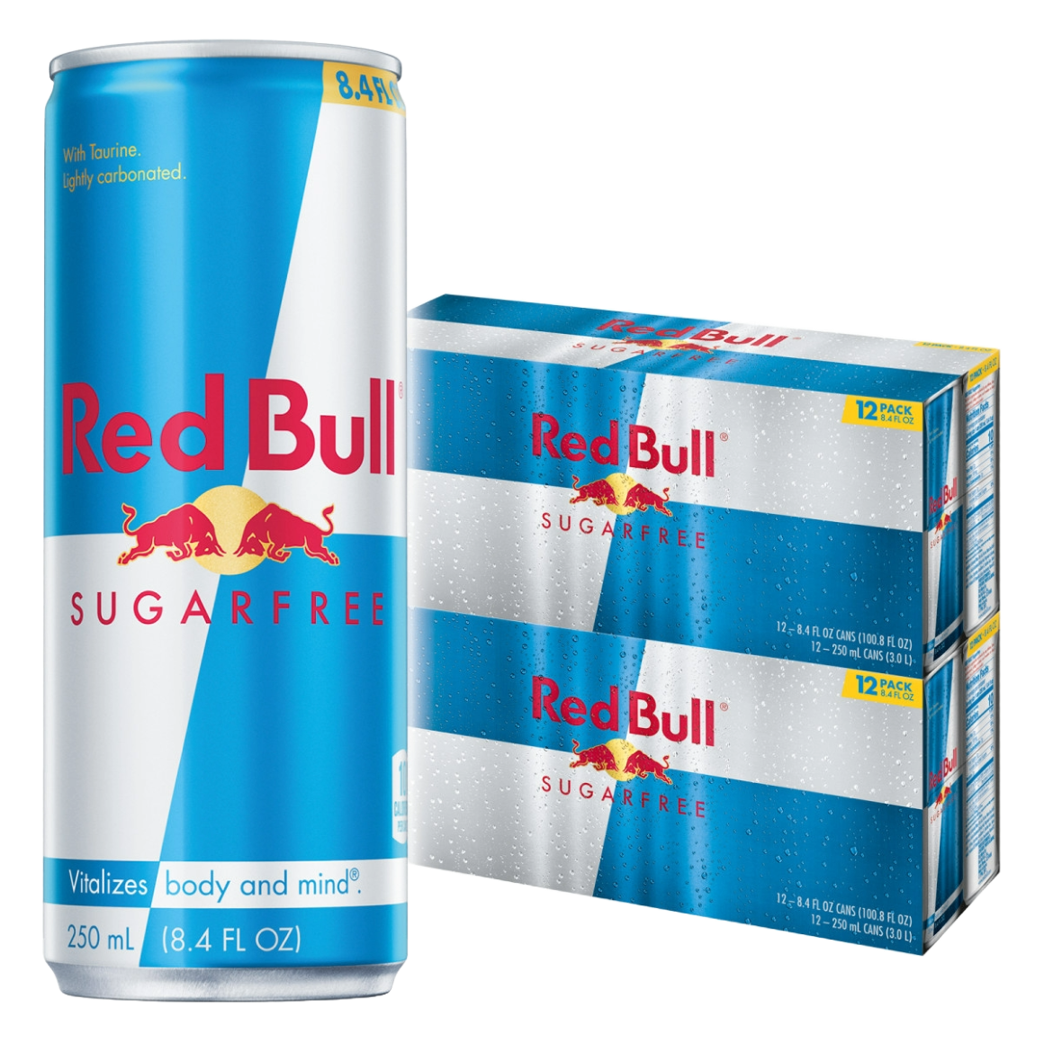 Red Bull Energy Drink Sugar Free 8.4 FL Oz Aluminum Cans (24 Pack)