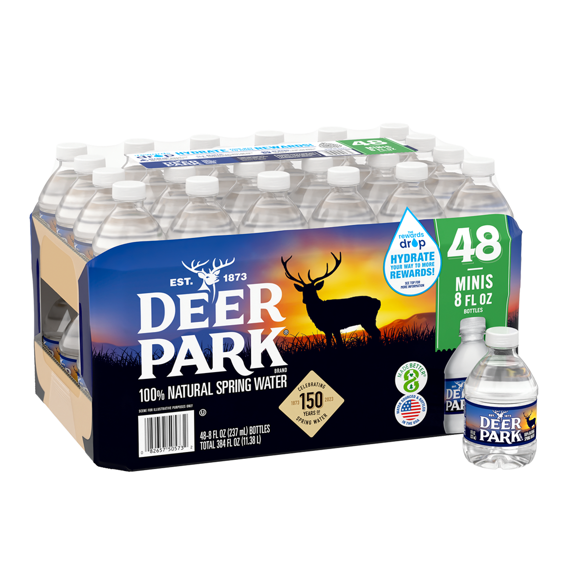 Deer Park® Spring Water .5 Pint (8 oz.) - Bottle - Case of 48
