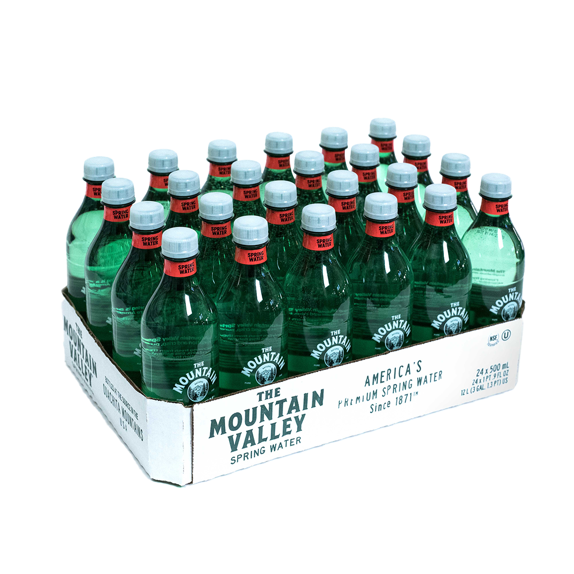 Mountain Valley Spring Water Sport Cap .5 Liter (16.9 oz.) Bottle (24 Pack)