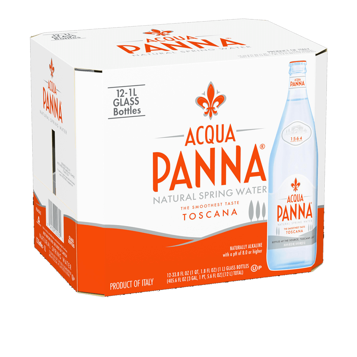 Acqua Panna® Natural Spring Water - Glass, 1 Liter Bottle (12 pack)