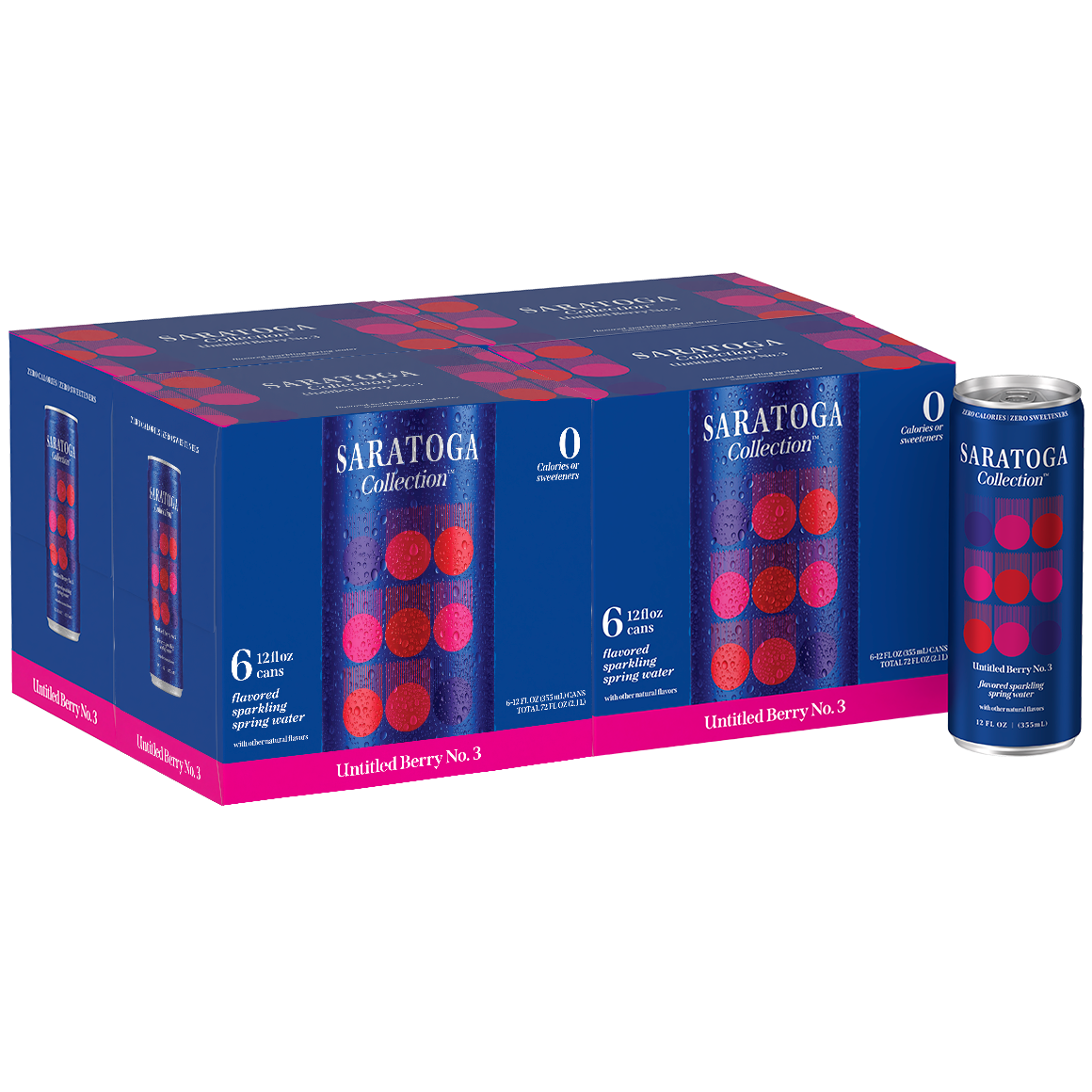 Saratoga Collection™ Untitled Berry No. 3 Flavored Sparkling Spring Water 4-6 Packs of 12 fl oz Cans