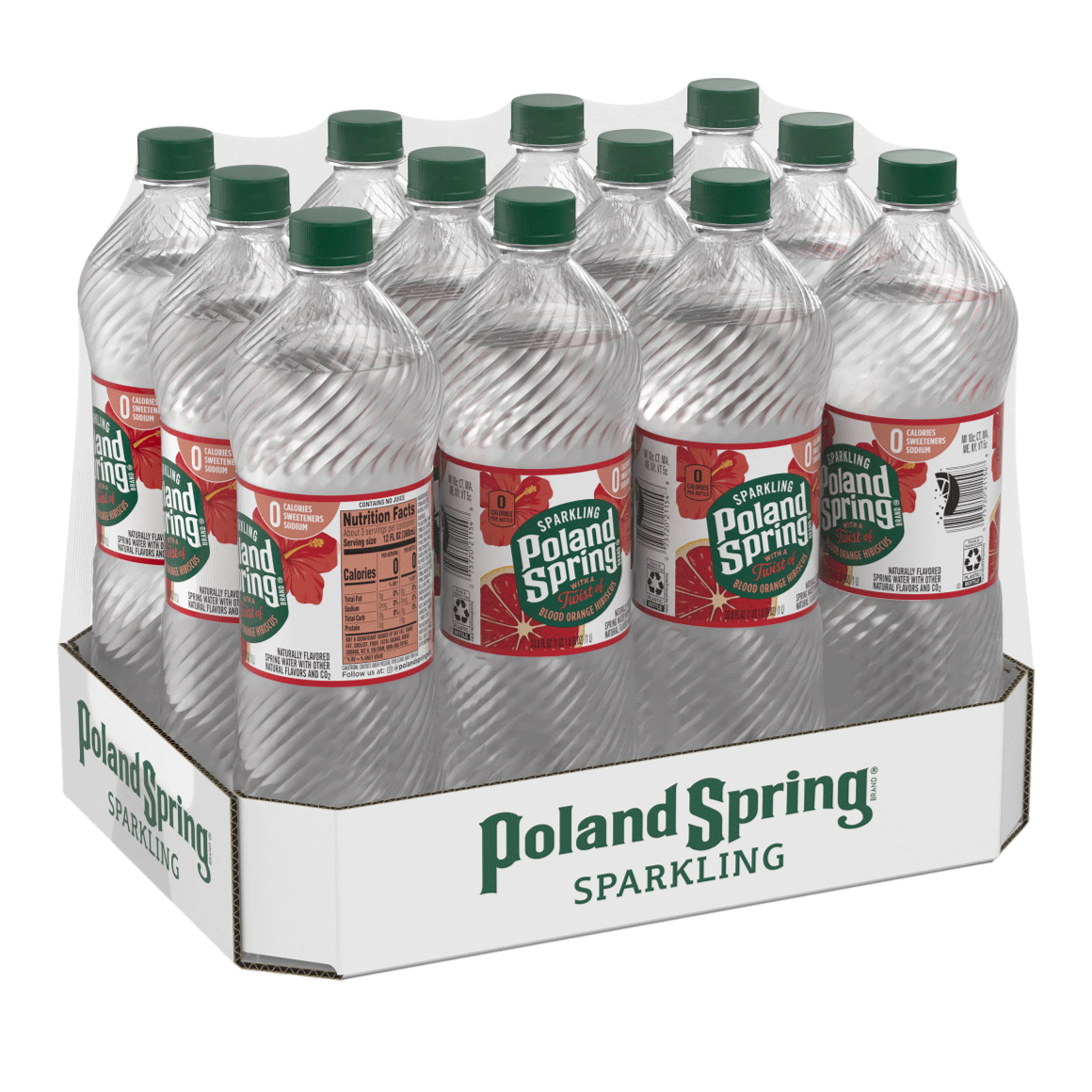 Poland Spring® Blood Orange Hibiscus Sparkling Water