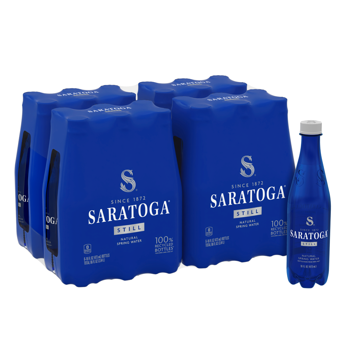 Saratoga® Spring Water 16 Fl Oz Plastic Bottle (24 Pack)