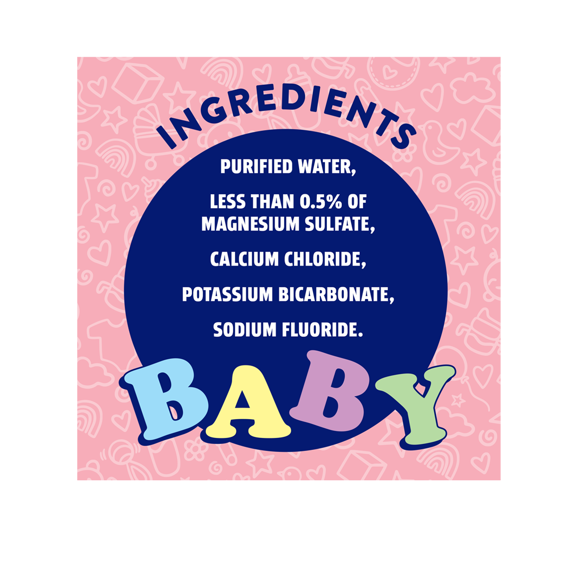 Pure Life® Baby Purified Water With Added Fluoride 1 Gallon Jug (6 Pack)