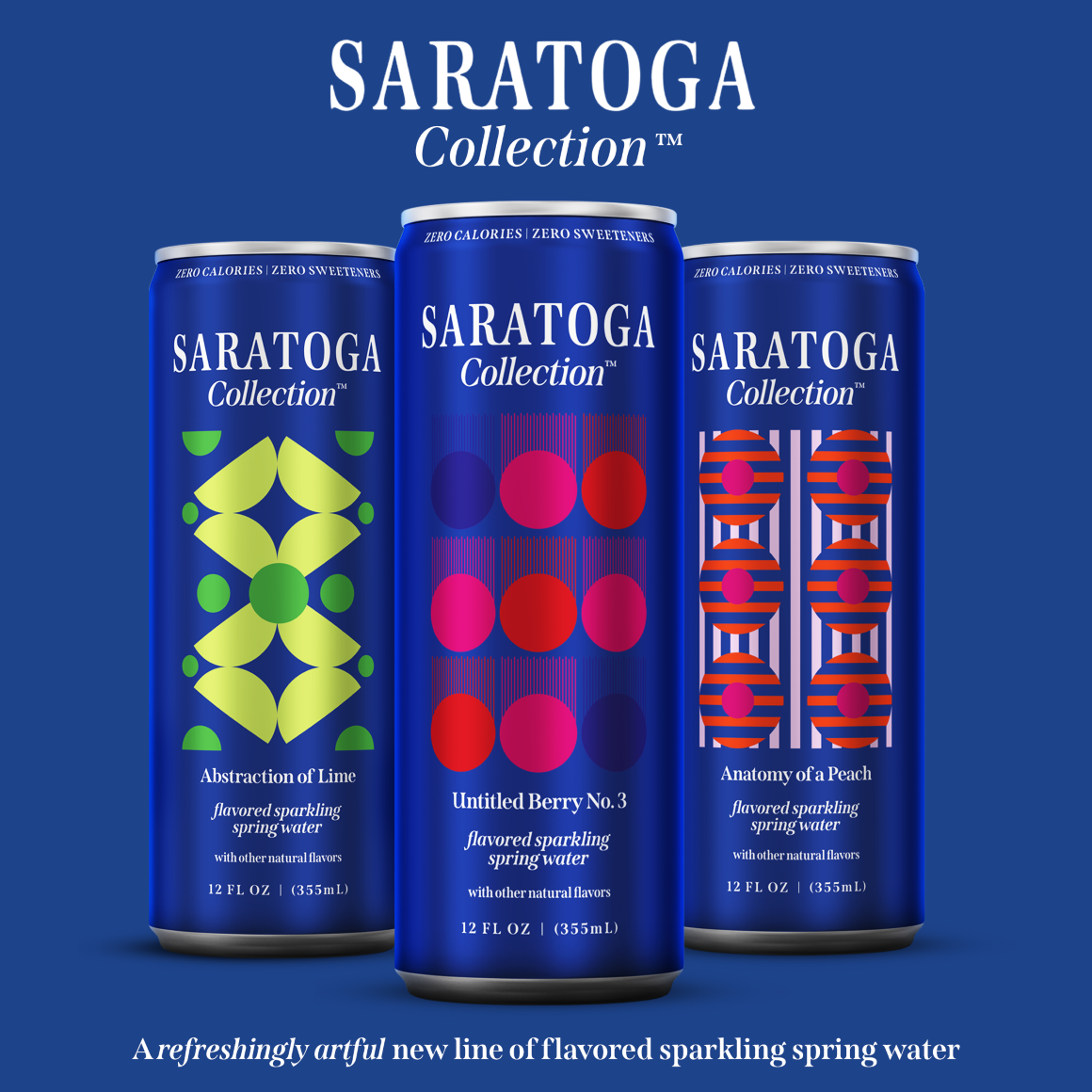 Saratoga Collection™ Anatomy of a Peach Flavored Sparkling Spring Water 4-6 Packs of 12 fl oz Cans