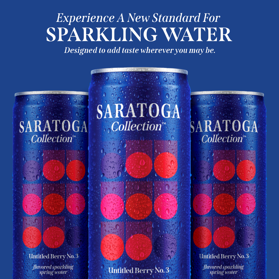 Saratoga Collection™ Untitled Berry No. 3 Flavored Sparkling Spring Water 4-6 Packs of 12 fl oz Cans