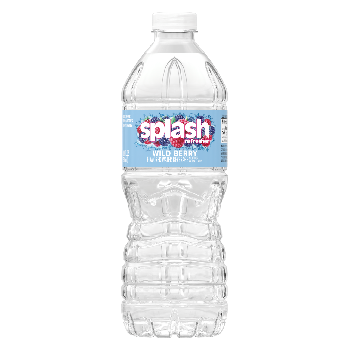 Splash Refresher™, Flavored Water Beverage, Wild Berry Flavor, 16.9 FL OZ Plastic Bottles (24 Count)