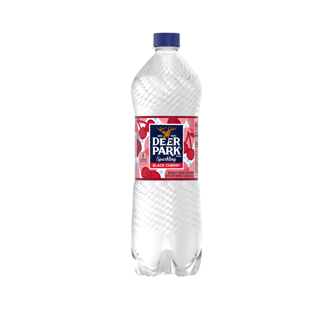 Deer Park Sparkling Water, Black Cherry, 33.8 oz. Bottles (Pack of 12)