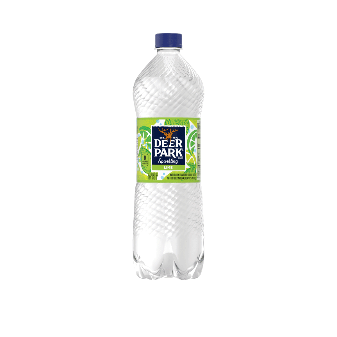 Deer Park Sparkling Water, Zesty Lime, 33.8 oz. Bottles (Pack of 12)
