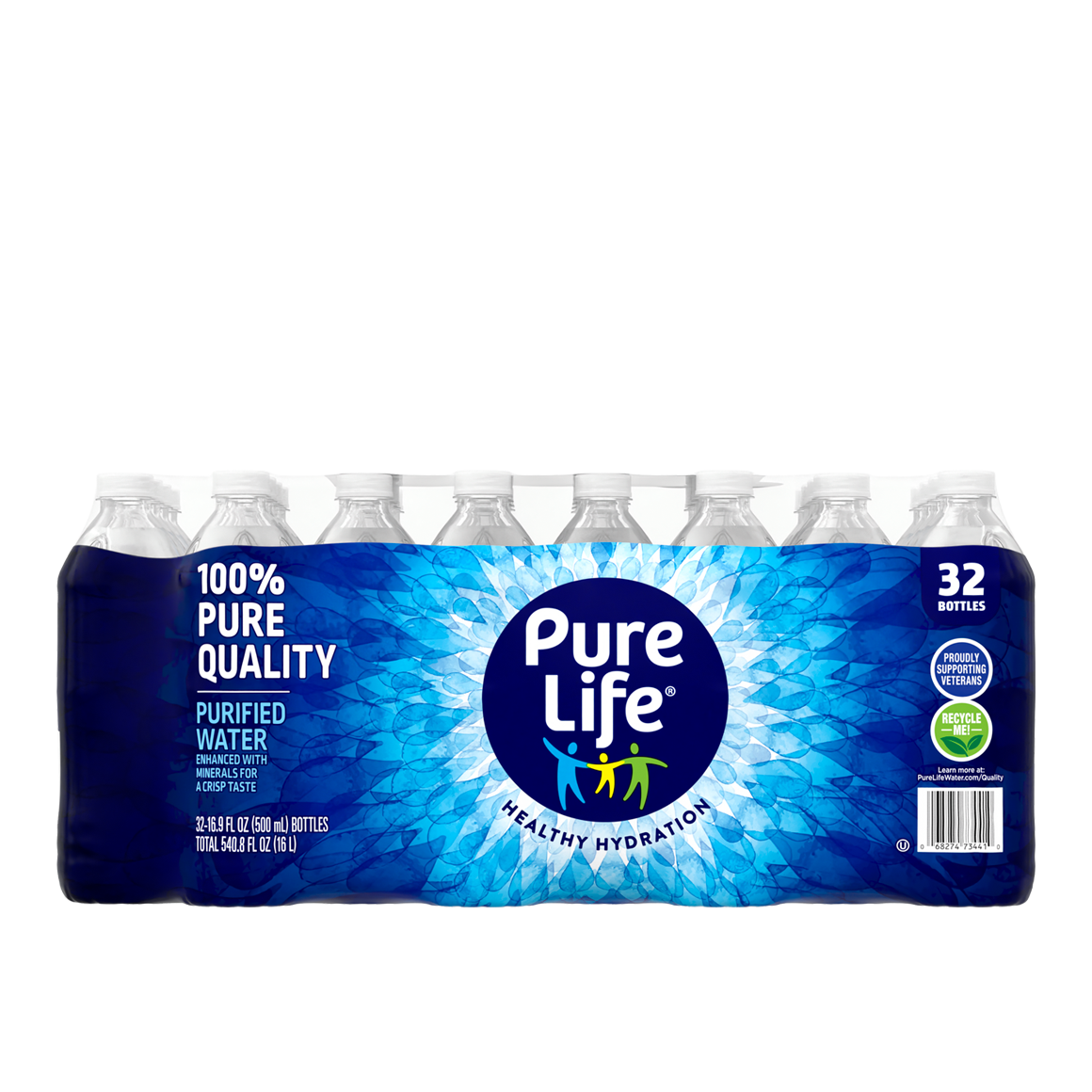 Pure Life® Purified Water 16.9 Fl Oz Plastic Bottle (32 Pack)