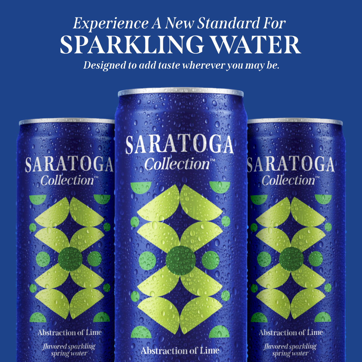 Saratoga Collection™ Abstraction of Lime Flavored Sparkling Spring Water, 4-6 Packs of 12 fl oz Cans