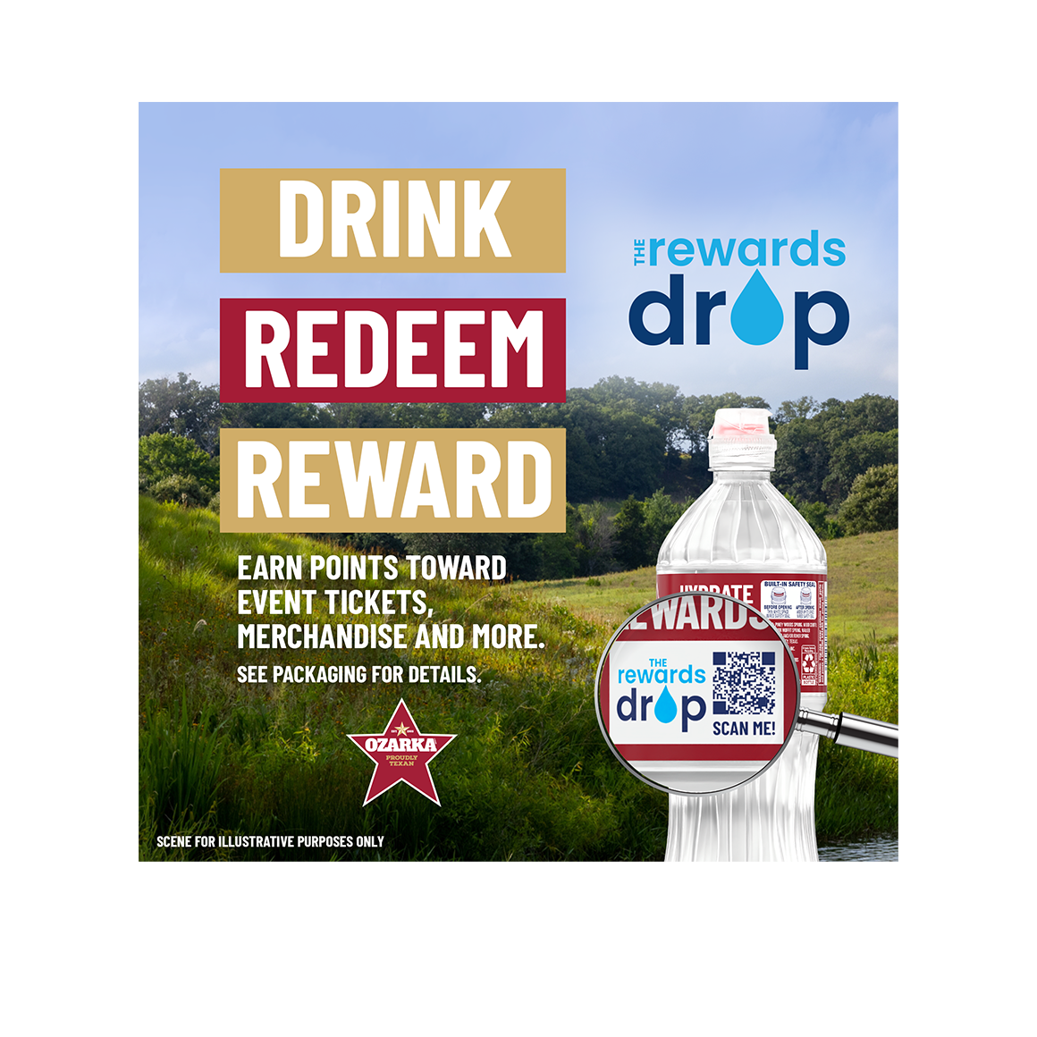 Ozarka® Spring Water 12 oz. - Bottle - Case of 12