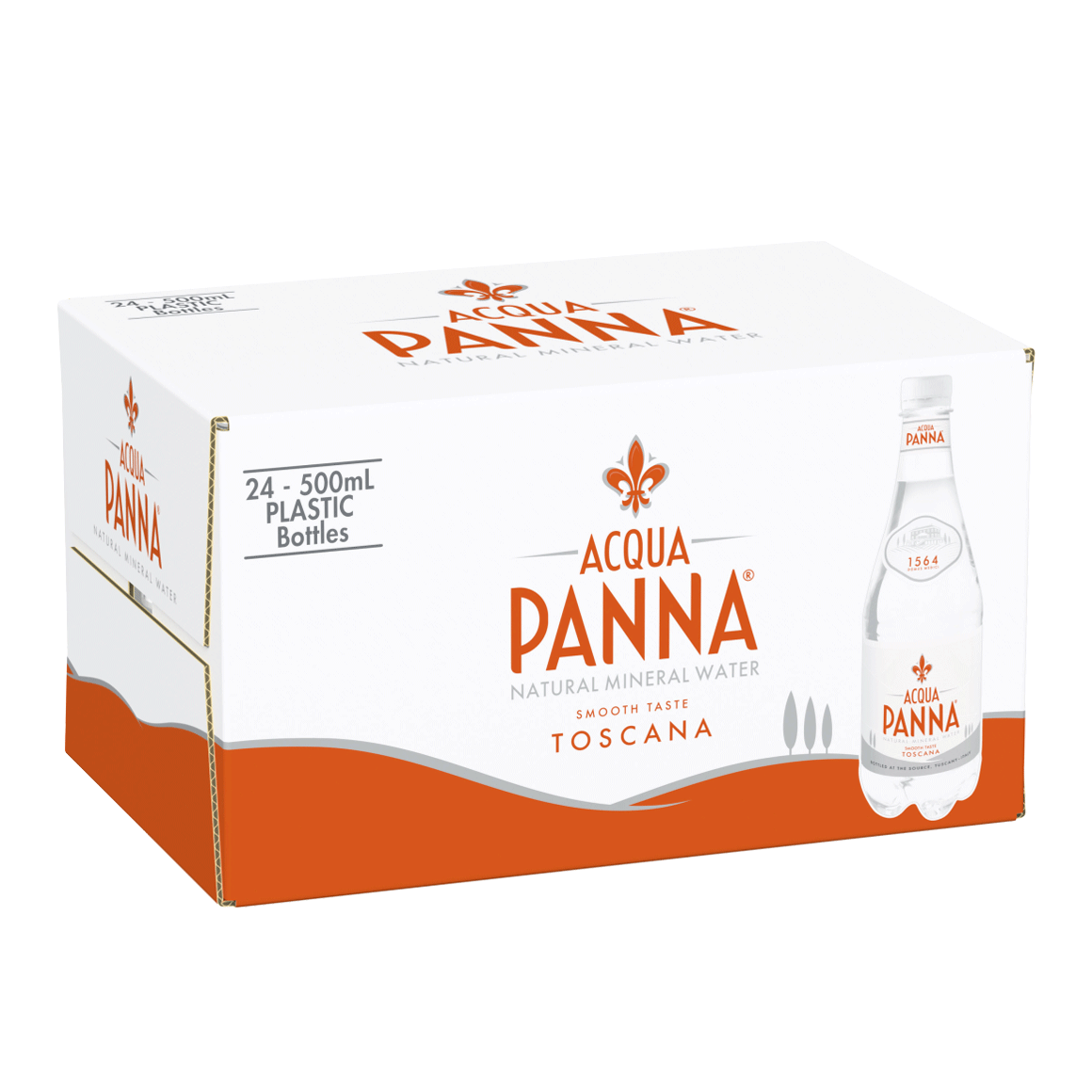 Acqua Panna® Natural Spring Water - Plastic, .5 Liter (16.9 oz.) - Bottle - Case of 24