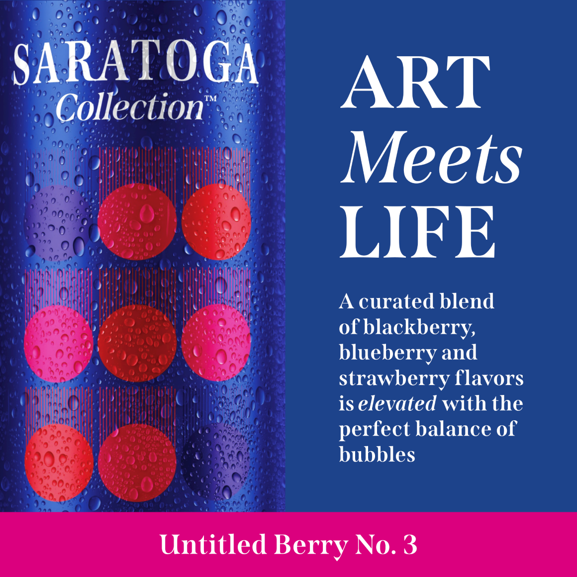 Saratoga Collection™ Untitled Berry No. 3 Flavored Sparkling Spring Water 4-6 Packs of 12 fl oz Cans